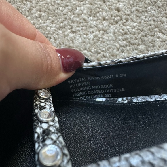 Madden Girl Snake Print Krystal Slingback Kitten Heels - Picture 4 of 5